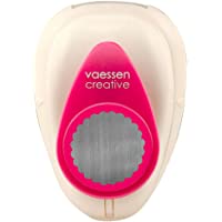 Vaessen Creative Perforadora de Papel- Circulo Festoneado- Talla S- Para Proyectos DIY- Scrapbooking- Creación de…